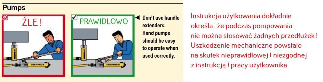 instrukcja obsługi pompy ręcznej enerpac 
